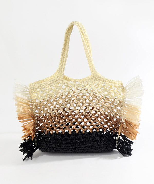 Sac tonal naturel avec poignées jumelles