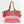 Kiaro - borsa a strisce rosa con manici a doppia top