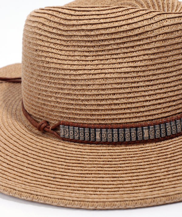 Lexis - Cappello da sole a tesa larga in paglia intrecciata