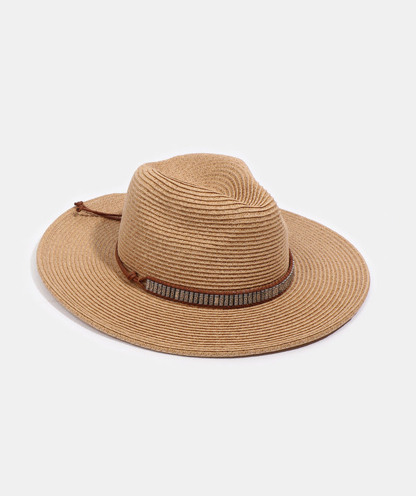 Lexis - Cappello da sole a tesa larga in paglia intrecciata