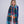 Lianna - Patrón de control azul Bufanda de invierno