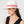 White Fedora Hat with Red Stripes