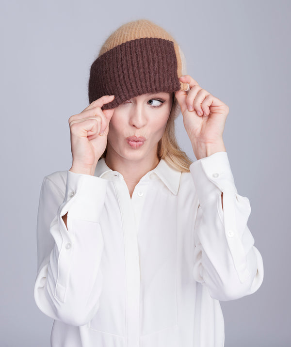 Camel Chunky Knit Hat