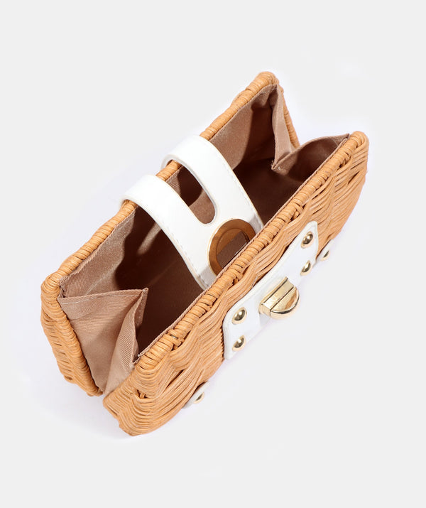 Lulu Clutch-Tasche – Weiß