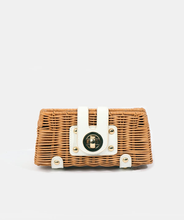 Lulu Clutch-Tasche – Weiß