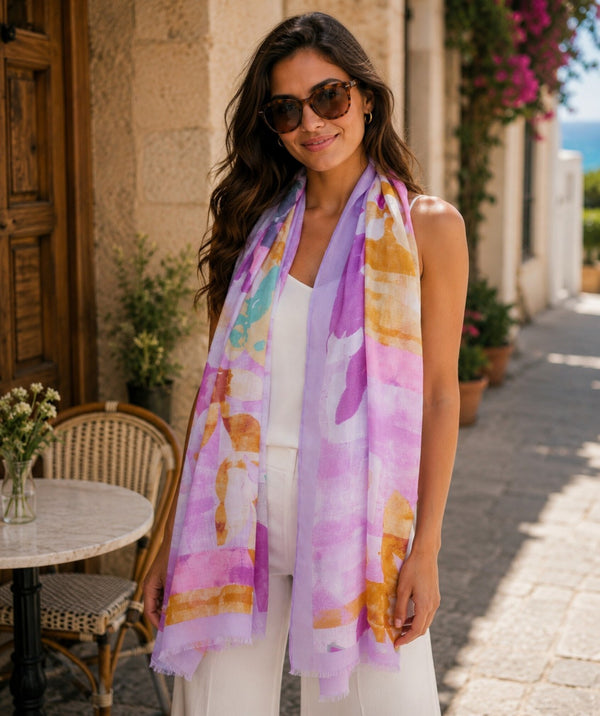 Lyra - Lenço de primavera leve estampado