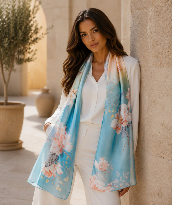 Mabel - Satin Silk Scarf