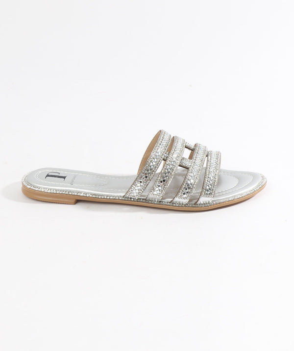 Marielle - sandali slip -on abbelliti in argento