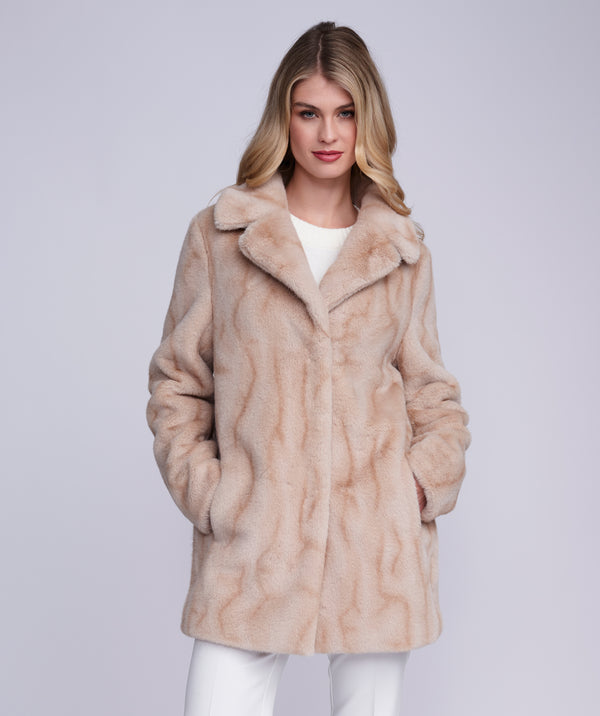 Marilyn - Manteau long en fausse fourrure