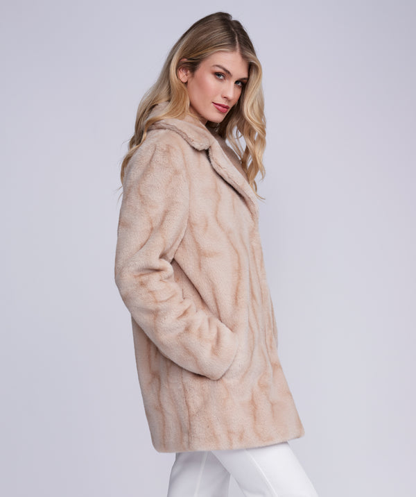 Marilyn - Manteau long en fausse fourrure
