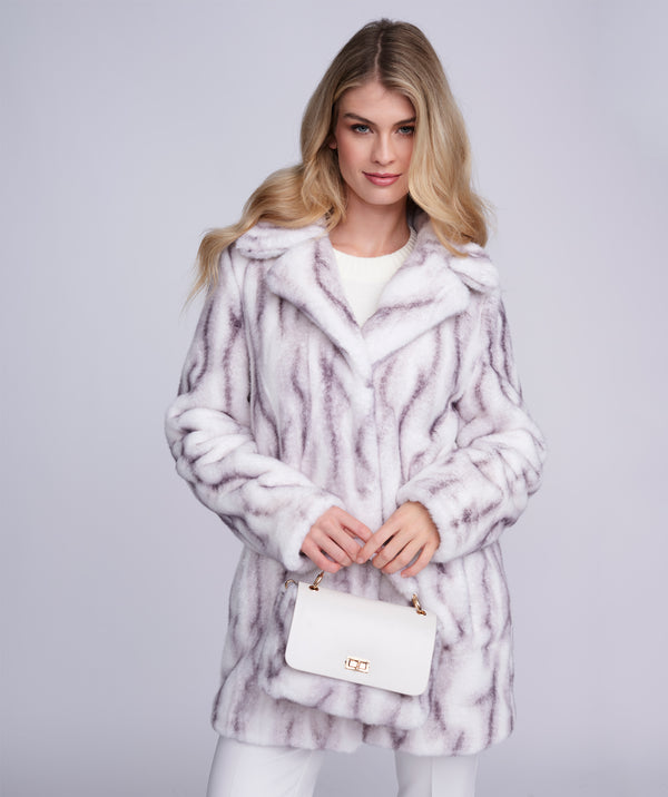 Marilyn - Manteau long en fausse fourrure