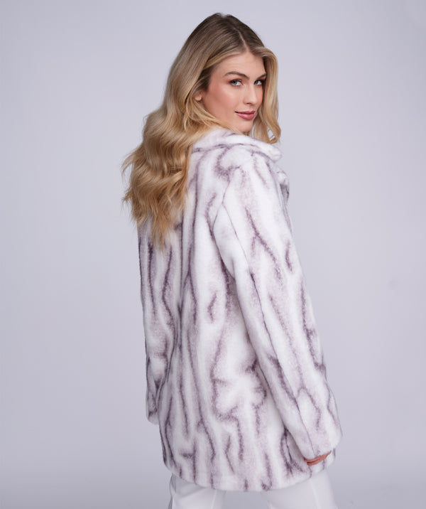 Marilyn - Manteau long en fausse fourrure
