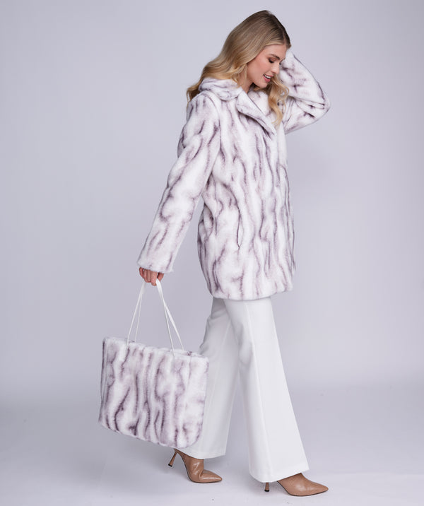 Marilyn - Manteau long en fausse fourrure