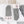 Marilyn - Silver Gray Wool Gloves met ombre faux bontmoord