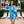 Mauritius - Blue Ocean Print Midi Length Cover Up with Embellished Jewels