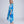 Mauritius - Blue Ocean Print Maxi Cover Up with Dazzling Embellishment