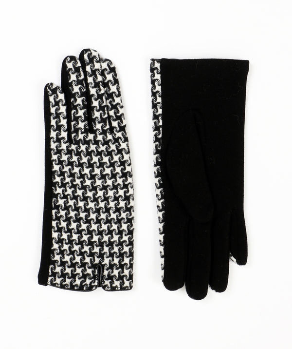 McKenzie – Handschuhe aus Wildlederimitat mit Hahnentrittmuster