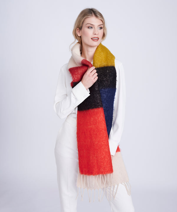 Melodia - sciarpa coperta a strisce super morbide multicolore