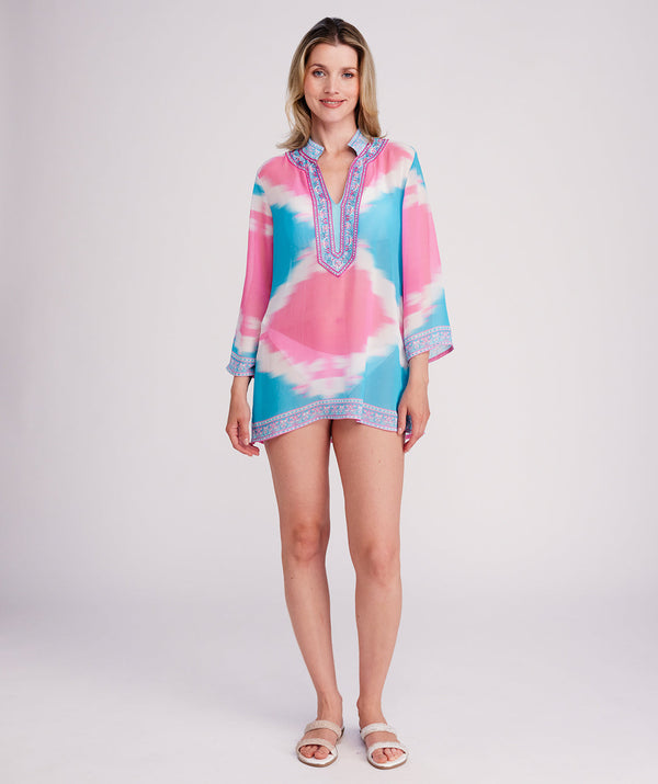 Miami - Turquoise Pink Diamond Beach Tunic