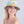Misha - Natural Visor with Pale Turquoise Printed Chiffon Tie