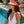 Misha - Viseira de palha com gravata de chiffon