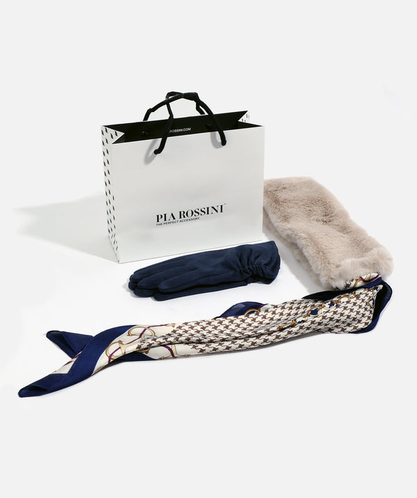 Gift Bag_Nikki Scarf & Laura Glove - Navy