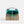 Turquoise Straw Handbag with Metallic PU Details