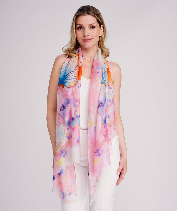 Papillon-Schal – Rosa