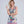 Paradiso - Blue Tropical Floral Print Dress with Embellished Beading