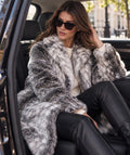 Paris - Manteau fausse fourrure marbré