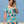 Pasadena - Pale Turquoise Tropical Print Beach Dress