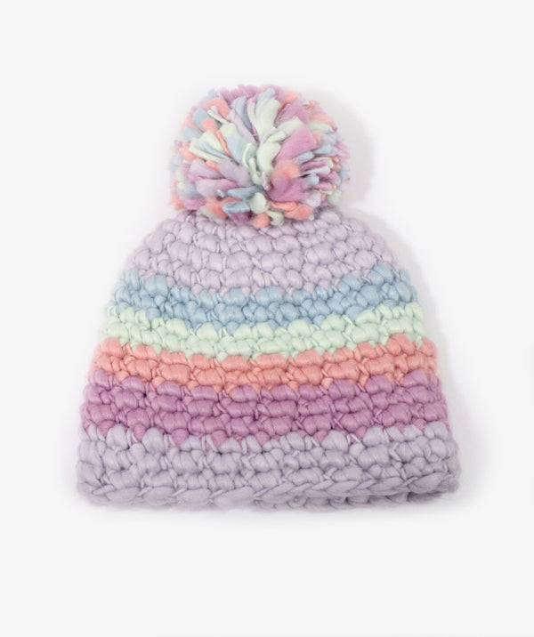 Pansy - Cappello foderato in pile multicolore pastello