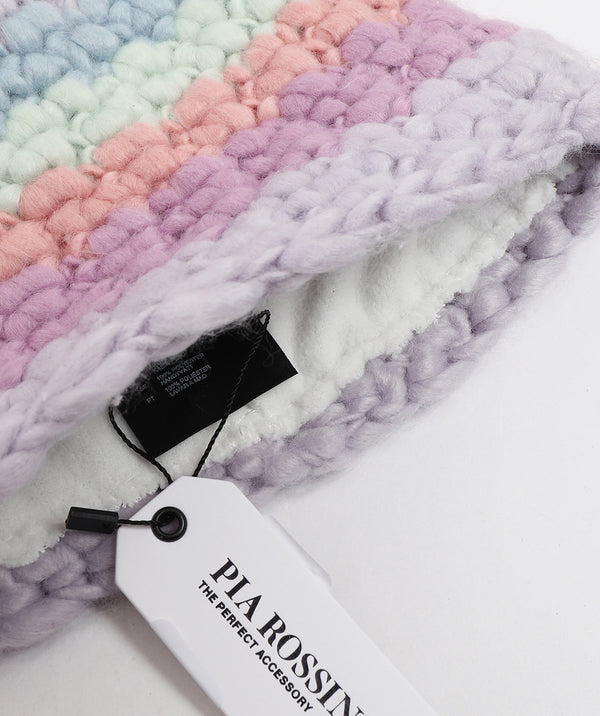 Pansy - Cappello foderato in pile multicolore pastello