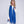 PIA - Azure Blue italiano Pashmina con franjas retorcidas