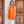 PIA - Pashmina italiana naranja con flecos retorcidos