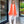 PIA - Pashmina italiana naranja con flecos retorcidos