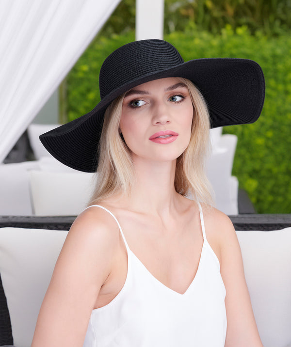 Porto - Wide Brim Straw Floppy Hat
