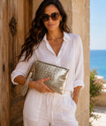 Reagan - Metallic Clutch Bag