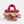 Sand and Hot Pink Woven Straw Bag with Ruffle Detail