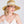 Natural Fringed Straw Fedora Hat with Beaded Embellishment