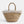 Santander - Natural Straw Basket Bag with Pearl Beading