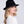 SERENA - Sombrero de fedora de lana azul marino con banda de terciopelo