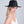 Black Wide Brim Straw Hat with Faux Leather Belt