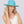 Turquoise Straw Fedora Hat with Faux Leather Headband Trim