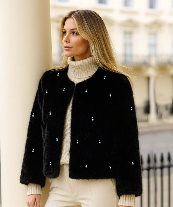 Sophie - Faux Fur Cropped Jacket