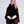Tamara - Black Faux Suede Wrap with Faux Fur Trim
