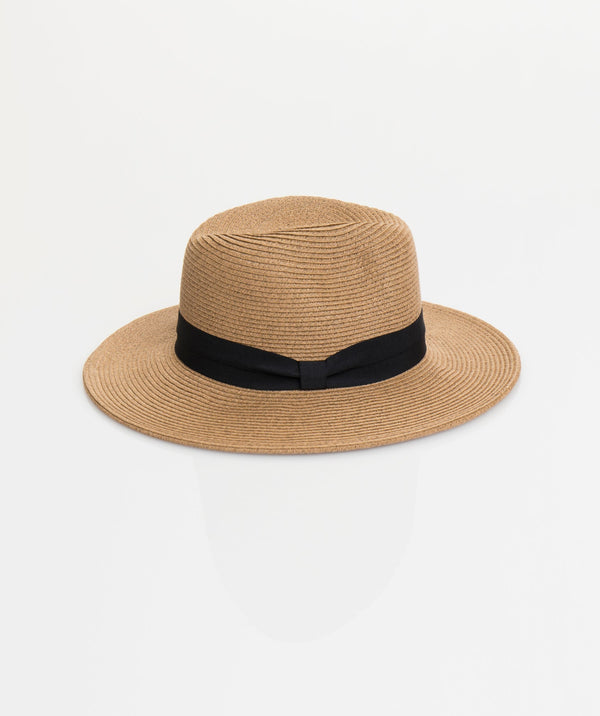 Tobago - Fedora in paglia con finiture in nastro