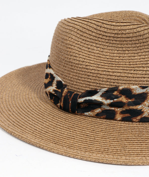 Tobago - Fedora in paglia con finiture in nastro