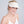Blush vizier met shell bead -verfraaiing en papieren rietje