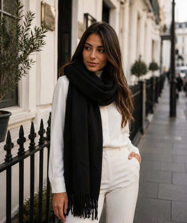 Willow - Oversized sjaal met kasjmiergevoel